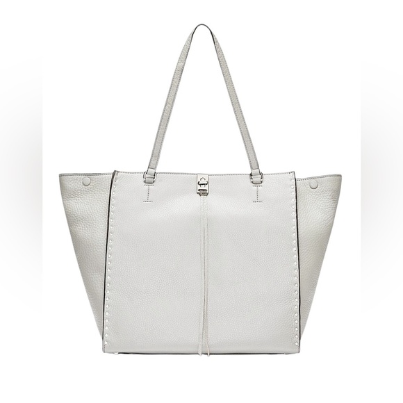 REBECCA MINKOFF  light great pebbled leather tote bag - Picture 1 of 14